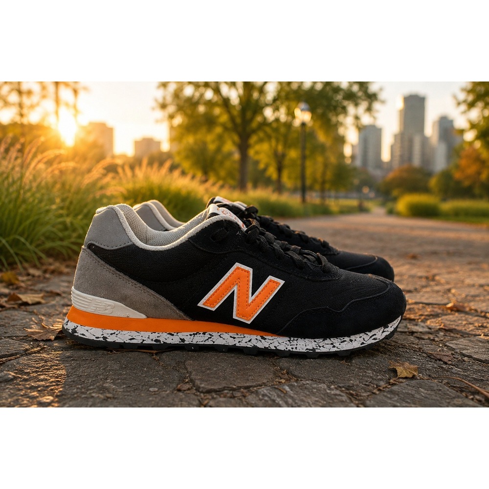 New Balance 515 V3 Mens 8D Black Orange Athletic Running Shoe ML515BT3 - Picture 1 of 10
